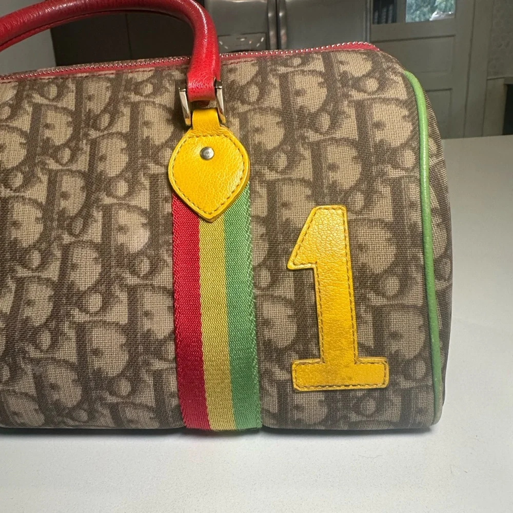 RARE DIOR RASTA MONOGRAM BOSTON BAG - Picture 5 of 12